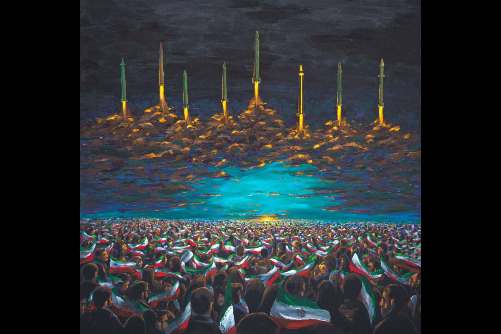 رونمایی از اثر جدید مرکز هنرهای تجسمی در شبِ موشکی ایران