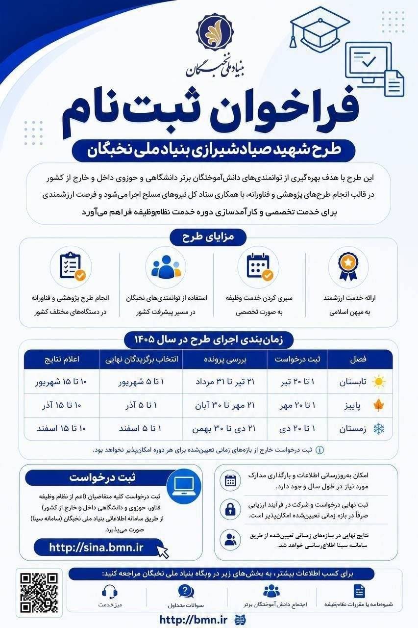 طرح «شهید صیاد شیرازی»؛ آغاز ثبت‌نام متقاضیان خدمت نظام وظیفه تخصصی