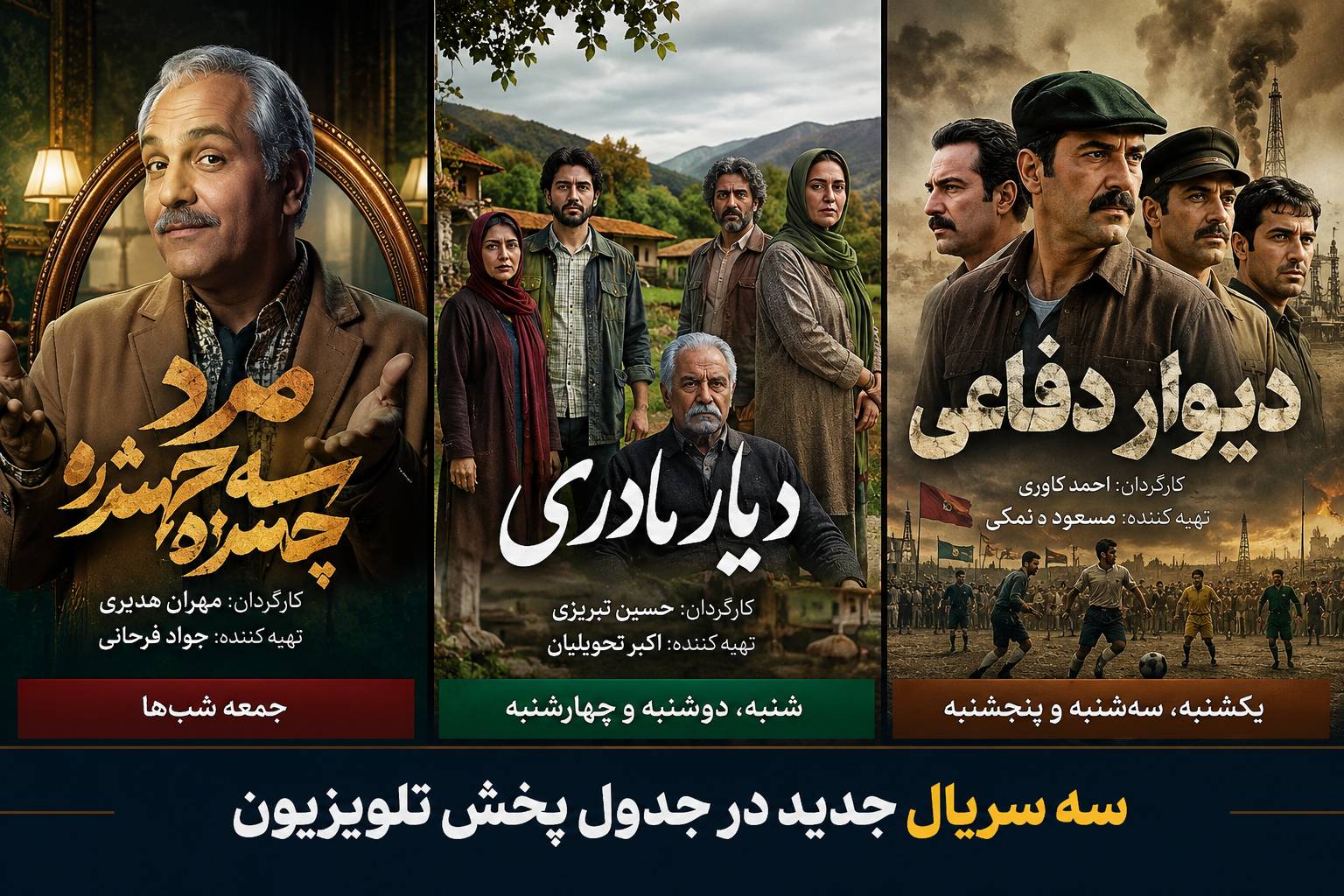 سه سریال جدید در جدول پخش شبانه تلویزیون